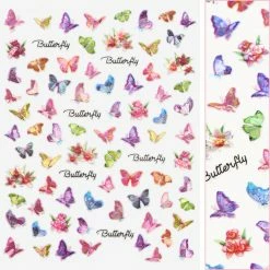 1688 - MeiCaiLin Holographic Butterfly Nail Art Sticker / Daffodils