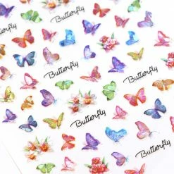 1688 - MeiCaiLin Holographic Butterfly Nail Art Sticker / Daffodils