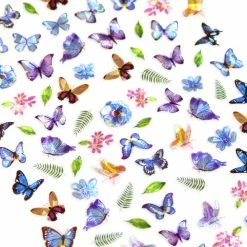 1688 - MeiCaiLin Holographic Butterfly Nail Art Sticker / Provence Summer Nails