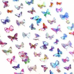 1688 - MeiCaiLin Holographic Butterfly Nail Art Sticker / Dreamy