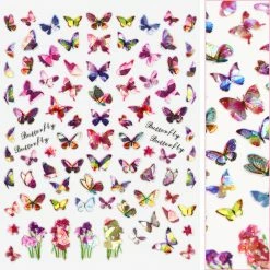 1688 - MeiCaiLin Holographic Butterfly Nail Art Sticker / Irises