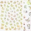 1688 - MeiCaiLin Holographic Butterfly Nail Art Sticker / Roses / Gold