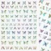 1688 - MeiCaiLin Holographic Butterfly Nail Art Sticker / Flutter / Silver