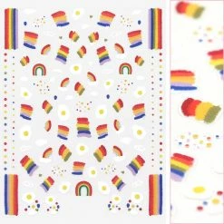 Tensor Kawaii Nail Art Sticker / Playful Rainbow