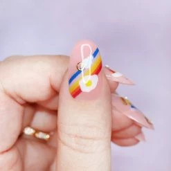 Tensor Kawaii Nail Art Sticker / Playful Rainbow