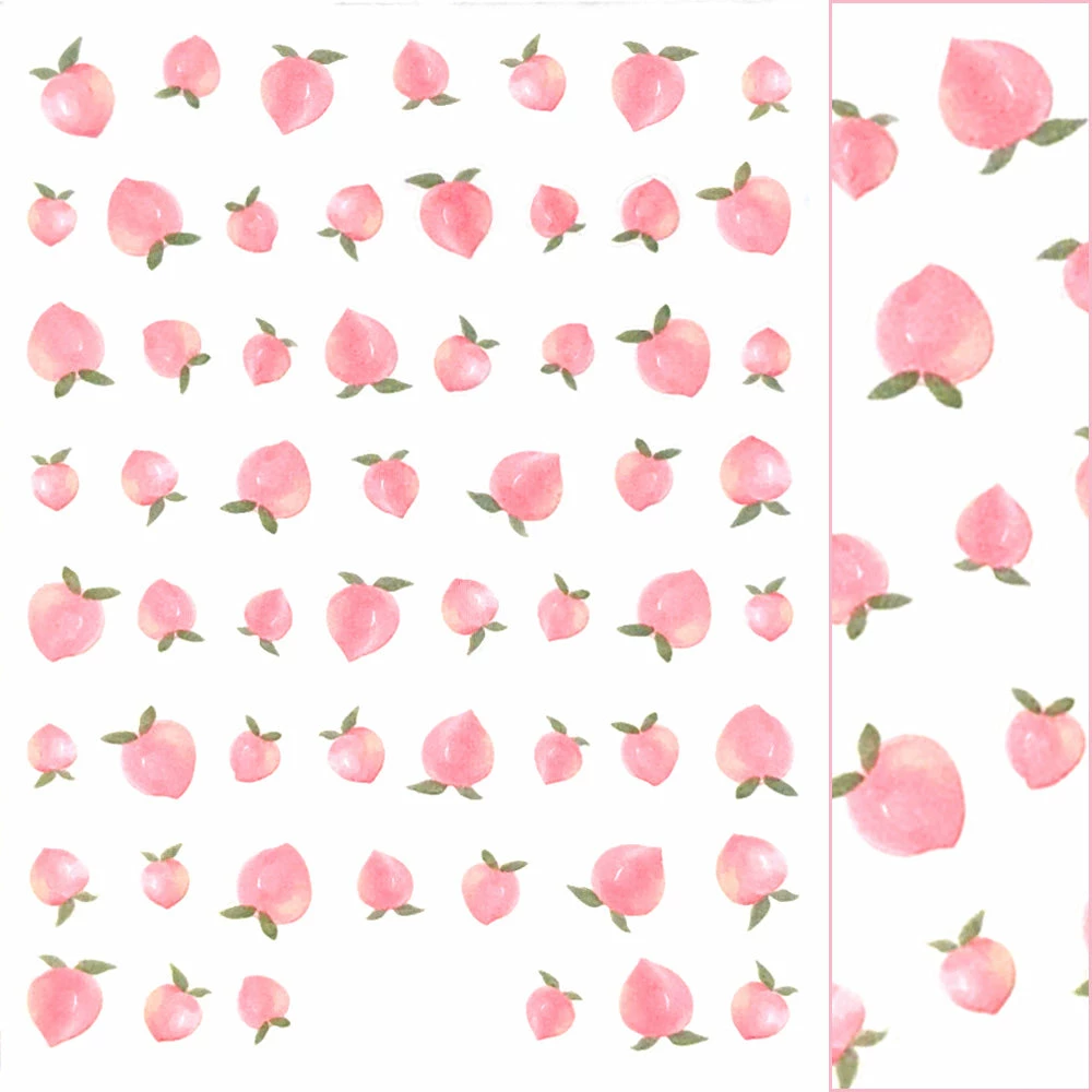 Tensor Summer Nails Kawaii Nail Art Sticker / Juicy Peaches 1 Tensor Summer Nails Kawaii Nail Art Sticker / Juicy Peaches