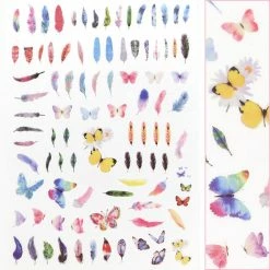 1688 - MeiCaiLin Trendy Butterfly Nail Art Sticker / Feather
