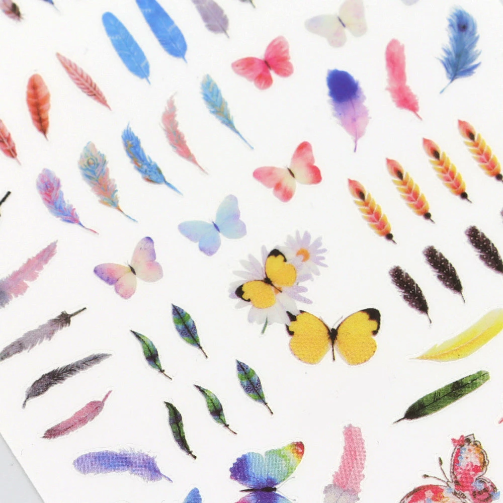 1688 - MeiCaiLin Trendy Butterfly Nail Art Sticker / Feather 2 1688 - MeiCaiLin Trendy Butterfly Nail Art Sticker / Feather