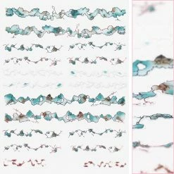 Tensor Marble Nail Art Sticker / Turquoise Stone
