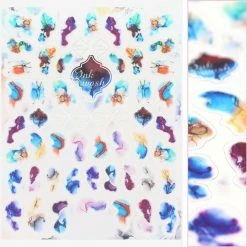 Tensor Marble Nail Art Sticker / Ink Wash Marble Summer Nails