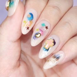 Tensor Marble Nail Art Sticker / Ink Wash Marble Summer Nails