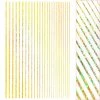 1688 - MeiCaiLin Thin Lines Nail Art Sticker / Holographic Gold