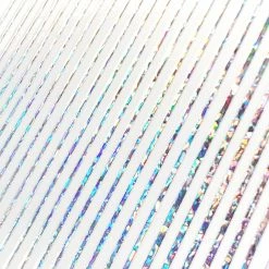 1688 - MeiCaiLin Thin Lines Nail Art Sticker / Holographic Silver