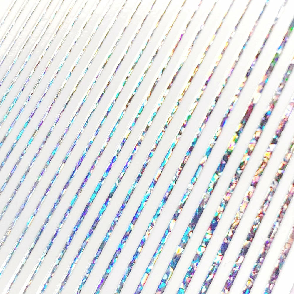 1688 - MeiCaiLin Thin Lines Nail Art Sticker / Holographic Silver 2 1688 - MeiCaiLin Thin Lines Nail Art Sticker / Holographic Silver