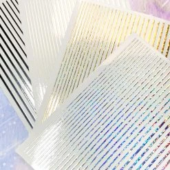 1688 - MeiCaiLin Thin Lines Nail Art Sticker / Holographic Silver 6 1688 - MeiCaiLin Thin Lines Nail Art Sticker / Holographic Silver