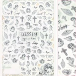 1688 - MeiCaiLin Valentine Nail Art Sticker / Winged Cupids