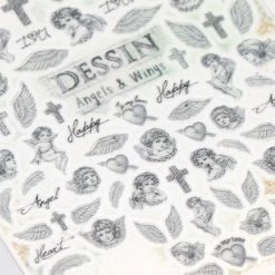 1688 - MeiCaiLin Valentine Nail Art Sticker / Winged Cupids