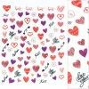 1688 - MeiCaiLin Valentine Nail Art Sticker / Heart Scribbles