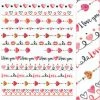 1688 - MeiCaiLin Valentine Nail Art Sticker / Linked Hearts