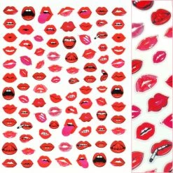 1688 - MeiCaiLin Valentine Nail Art Sticker / Hot Lips