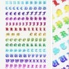1688 - MeiCaiLin Blackletter Nail Art Sticker / Rainbow Metallic