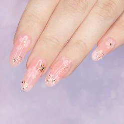 1688 - MeiCaiLin Bejeweled Nail Art Sticker / Starry / Gold