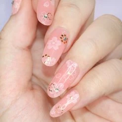 1688 - MeiCaiLin Bejeweled Nail Art Sticker / Starry / Gold