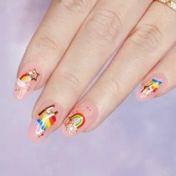 1688 - MeiCaiLin Bejeweled Nail Art Sticker / Mystic / Gold