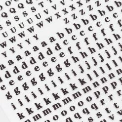 1688 - MeiCaiLin Best Sellers Small Typography Nail Art Sticker / Black