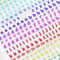 1688 - MeiCaiLin Pride Month Small Typography Nail Art Sticker / Rainbow Metallic