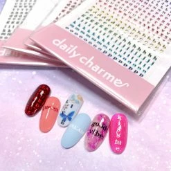 1688 - MeiCaiLin Pride Month Small Typography Nail Art Sticker / Rainbow Metallic