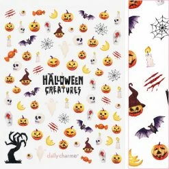 Tensor Spooky Halloween Nail Art Sticker / Haunted Creatures
