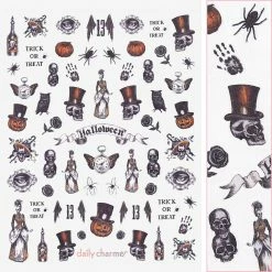 Tensor Spooky Halloween Nail Art Sticker / Victorian Halloween