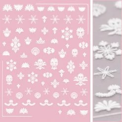 Tensor New Arrivals 3D Embossed Nail Art Sticker / Bohemian Lace