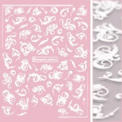Tensor New Arrivals 3D Embossed Nail Art Sticker / Renaissance Filigree
