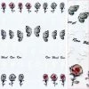 Tensor 3D Embossed Nail Art Sticker / Gothic Roses