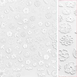 Tensor 3D Embossed Nail Art Sticker / Crochet Flowers