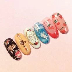 Tensor 3D Embossed Nail Art Sticker / Red Cherries