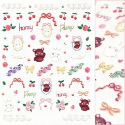 Tensor 3D Embossed Nail Art Sticker / Sweet Friends