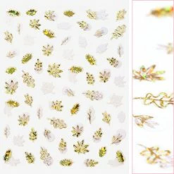 1688 - MeiCaiLin Floral Nail Art Sticker / Frosty Leaf New Arrivals