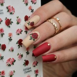 Tensor New Arrivals Floral Nail Art Sticker / Antique Roses