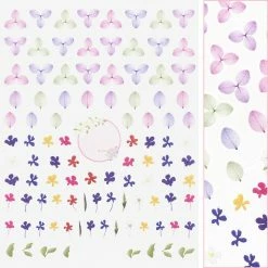 Tensor Floral Nail Art Sticker / Pressed Dry Flowers