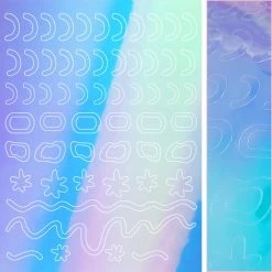 Tensor Iridescent Aurora Nail Art Sticker / Retro Squiggles New Arrivals