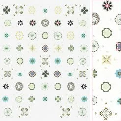 Tensor 3D Embossed Nail Art Sticker / Folk Art Pattern / Green New Arrivals