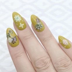 Tensor 3D Embossed Nail Art Sticker / Folk Art Pattern / Green New Arrivals