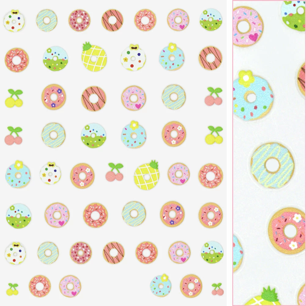 Tensor 3D Embossed Nail Art Sticker / Sweet Donuts New Arrivals 1 Tensor 3D Embossed Nail Art Sticker / Sweet Donuts New Arrivals
