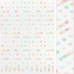 Tensor 3D Embossed Nail Art Sticker / Rainbow Hearts / Pastel New Arrivals