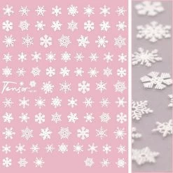 Tensor Holiday 3D Embossed Nail Art Sticker / Icy Snowflake