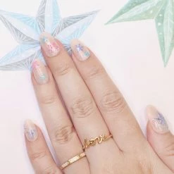 Tensor Holiday 3D Embossed Nail Art Sticker / Colorful Snowflake