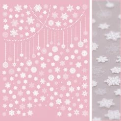 Tensor Holiday Festive Nail Art Sticker / Snowy Baubles